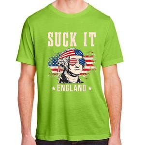 Suck It England Funny 4th Of July George Washington Adult ChromaSoft Performance T-Shirt