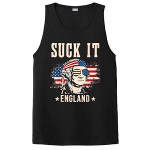 Suck It England Funny 4th Of July George Washington PosiCharge Competitor Tank