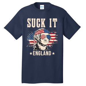 Suck It England Funny 4th Of July George Washington Tall T-Shirt