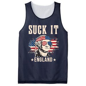 Suck It England Funny 4th Of July George Washington Mesh Reversible Basketball Jersey Tank