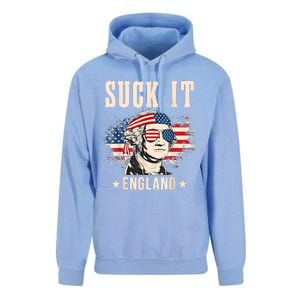 Suck It England Funny 4th Of July George Washington Unisex Surf Hoodie