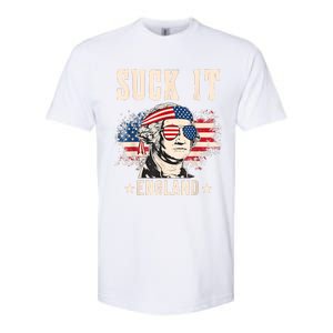 Suck It England Funny 4th Of July George Washington Softstyle CVC T-Shirt