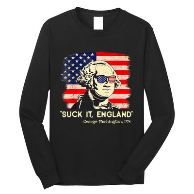Suck It England Funny 4th Of July George Washington 1776 Long Sleeve Shirt