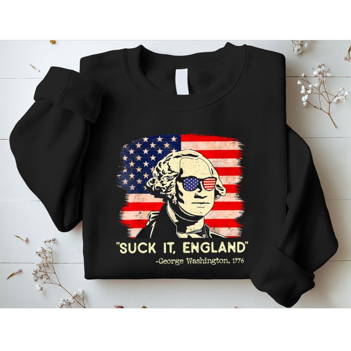 Suck It England Funny 4th Of July George Washington 1776 Sweatshirt