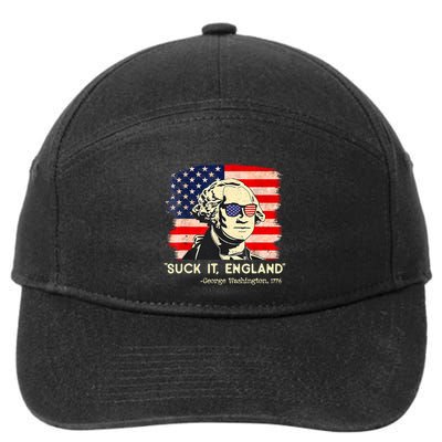 Suck It England Funny 4th Of July George Washington 1776 7-Panel Snapback Hat