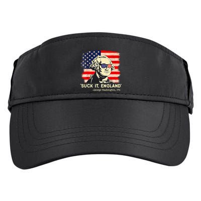 Suck It England Funny 4th Of July George Washington 1776 Adult Drive Performance Visor