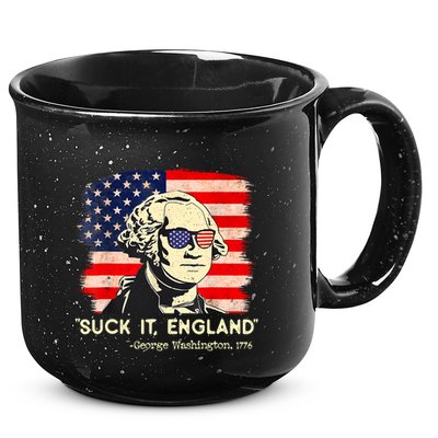 Suck It England Funny 4th Of July George Washington 1776 15oz Campfire Ceramic Mug