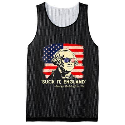 Suck It England Funny 4th Of July George Washington 1776 Mesh Reversible Basketball Jersey Tank