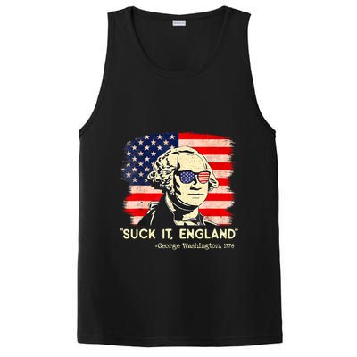 Suck It England Funny 4th Of July George Washington 1776 PosiCharge Competitor Tank