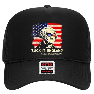 Suck It England Funny 4th Of July George Washington 1776 Trucker Hat