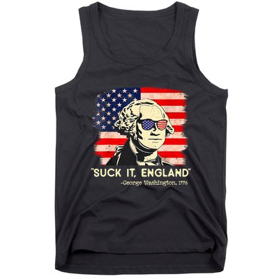 Suck It England Funny 4th Of July George Washington 1776 Tank Top