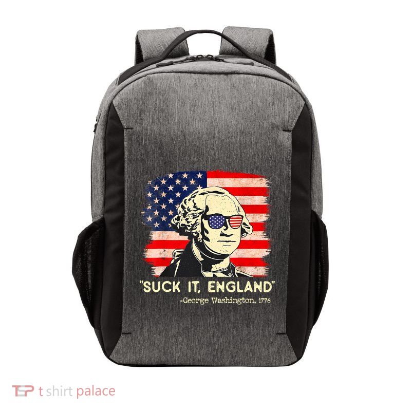 Suck It England Funny 4th Of July George Washington 1776 Vector Backpack