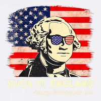 Suck It England Funny 4th Of July George Washington 1776 Garment-Dyed Sweatshirt