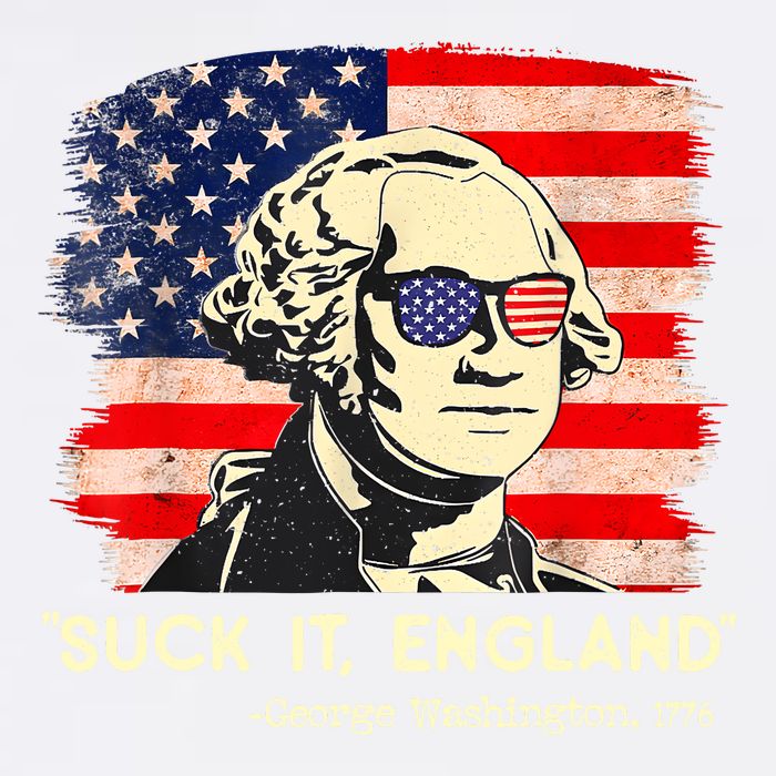 Suck It England Funny 4th Of July George Washington 1776 Garment-Dyed Sweatshirt