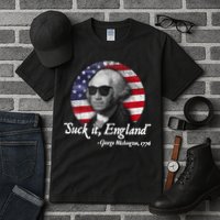 SUCK IT ENGLAND Funny 4th Of July George Washington 1776 Tall T-Shirt