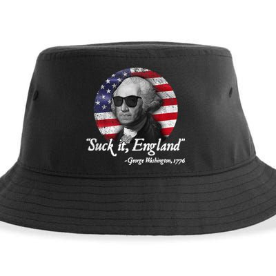 SUCK IT ENGLAND Funny 4th Of July George Washington 1776 Sustainable Bucket Hat