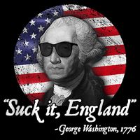 SUCK IT ENGLAND Funny 4th Of July George Washington 1776 16 in Basic Backpack