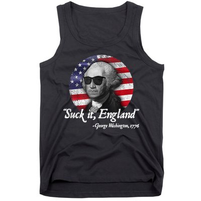 SUCK IT ENGLAND Funny 4th Of July George Washington 1776 Tank Top