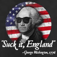 SUCK IT ENGLAND Funny 4th Of July George Washington 1776 Golf Towel