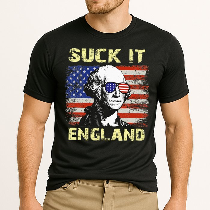 Suck It England Funny George Washington Cooling Performance Crew T-Shirt