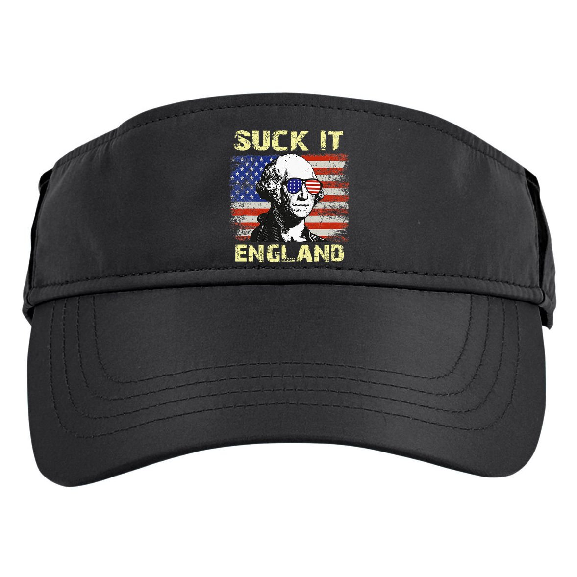 Suck It England Funny George Washington Adult Drive Performance Visor