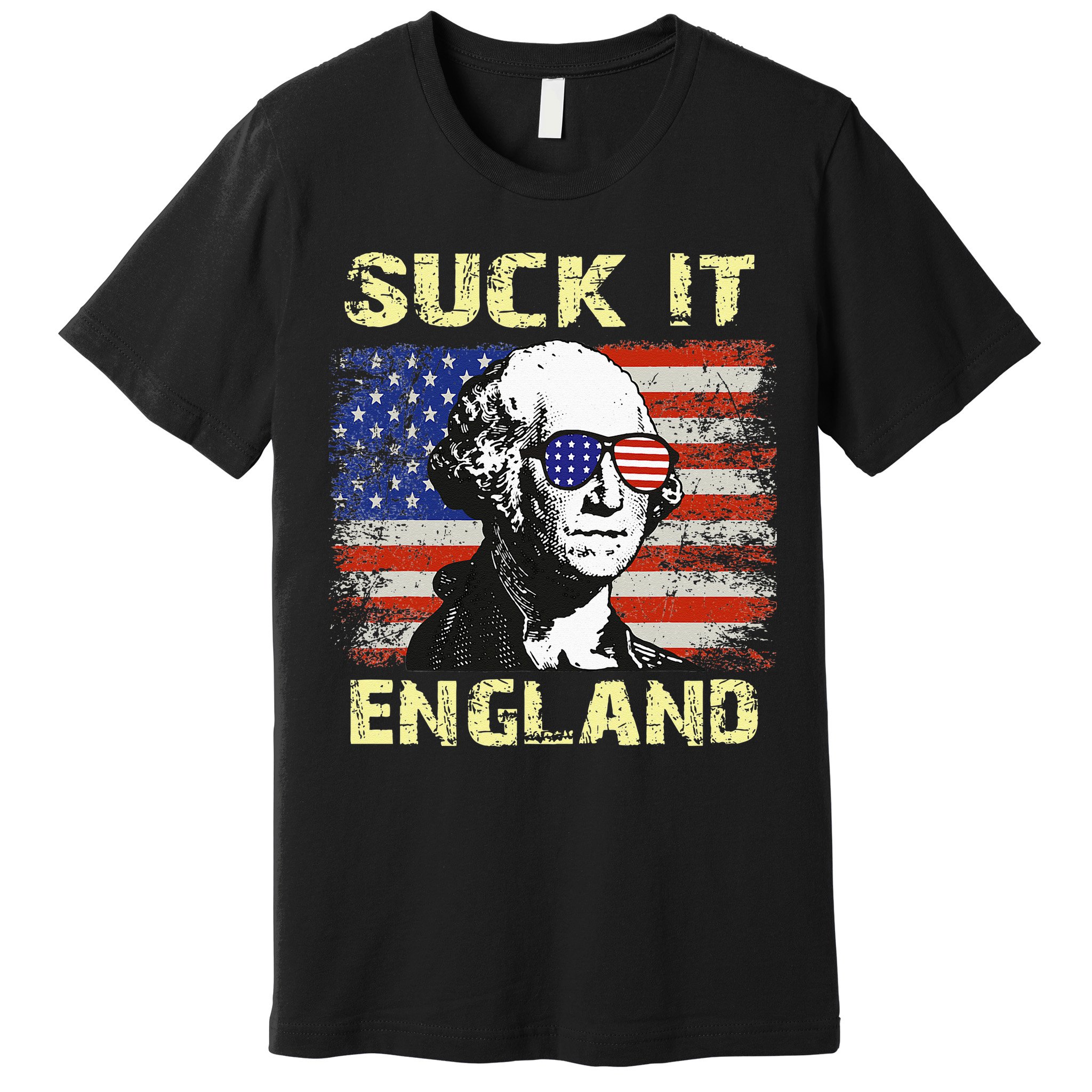 Suck It England Funny George Washington Premium T-Shirt
