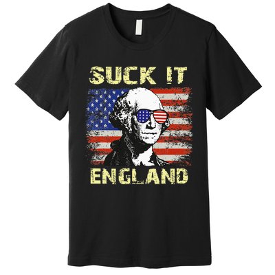 Suck It England Funny George Washington Premium T-Shirt