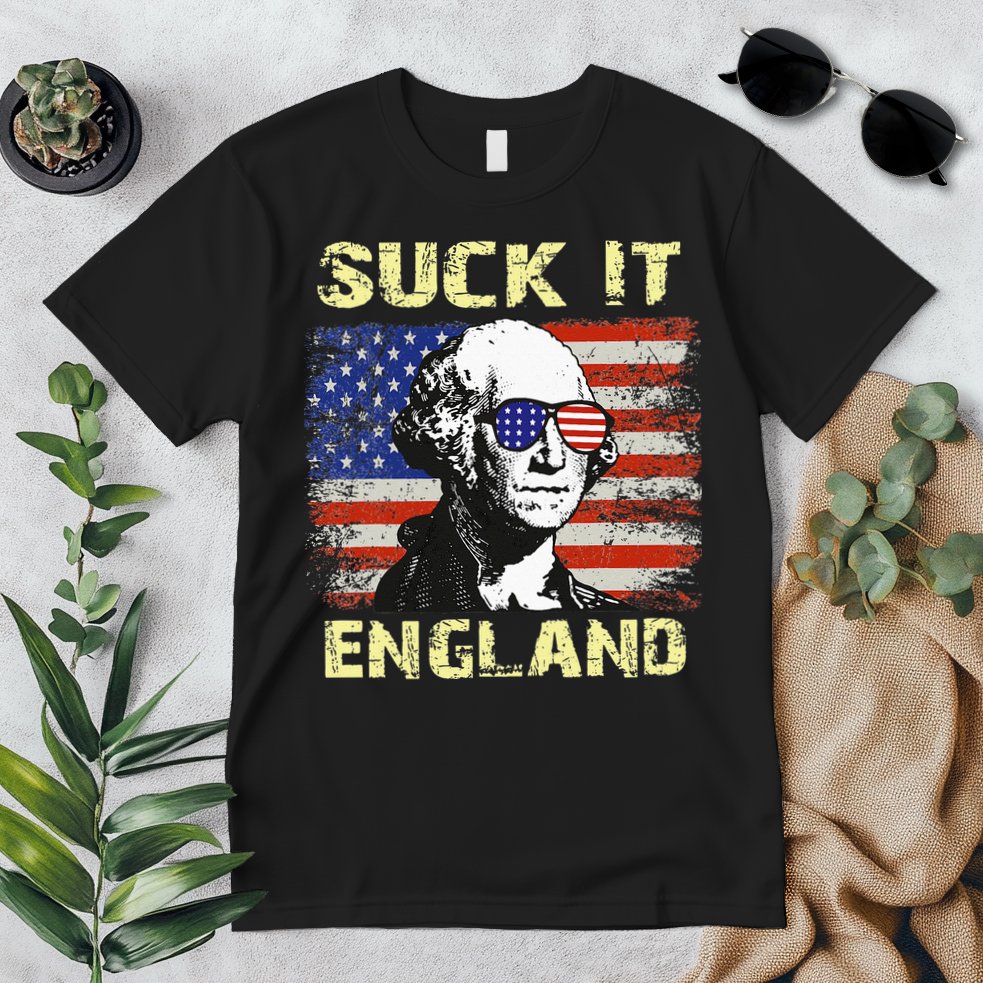 Suck It England Funny George Washington Premium T-Shirt