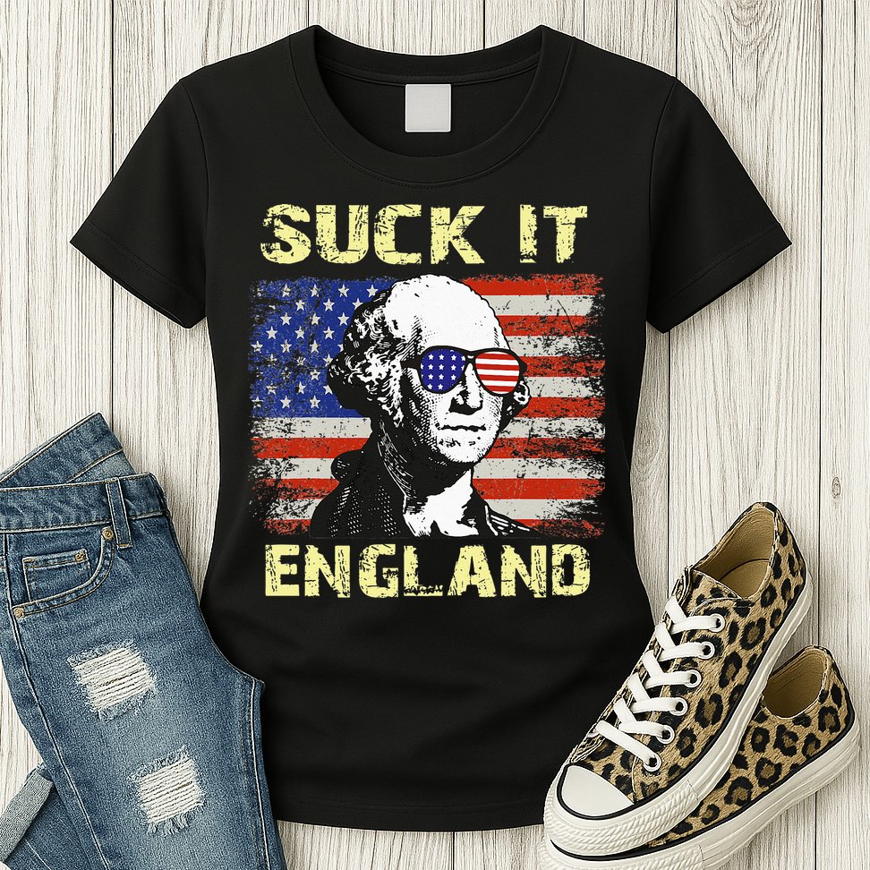 Suck It England Funny George Washington Womens T-Shirt