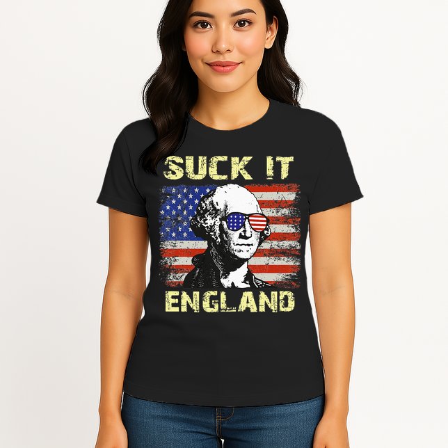 Suck It England Funny George Washington Womens T-Shirt