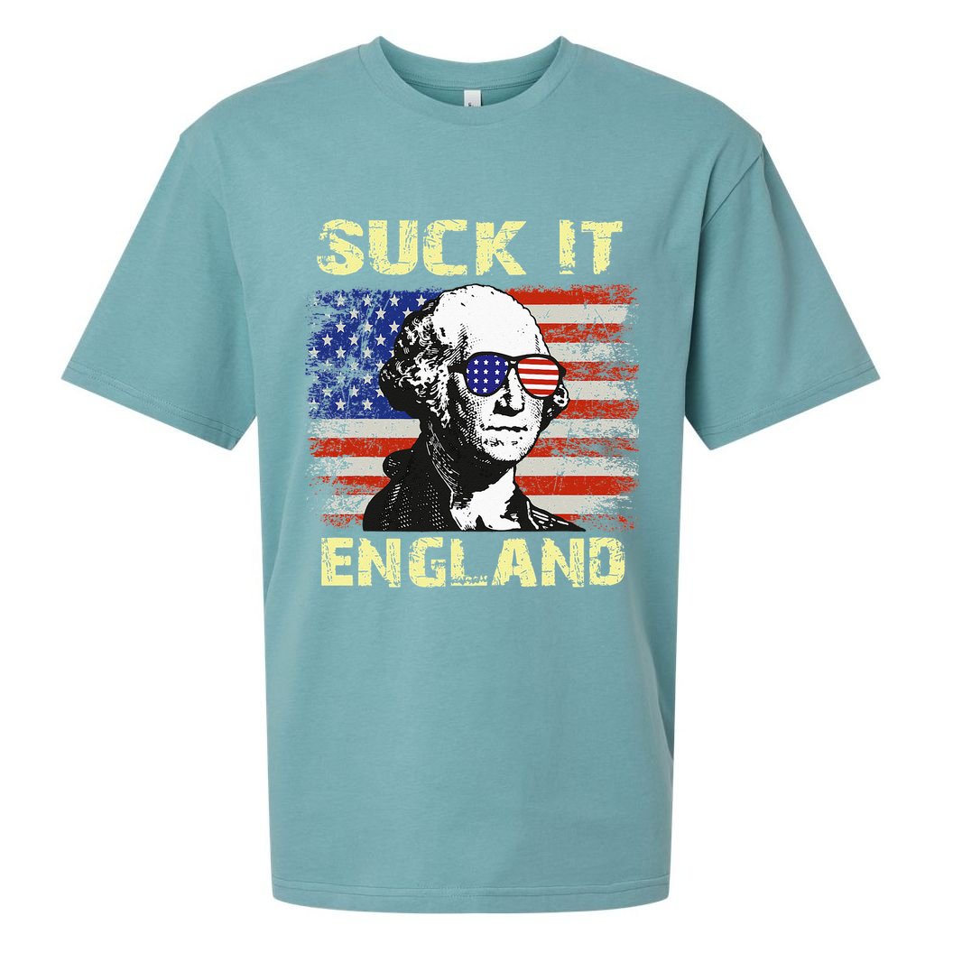 Suck It England Funny George Washington Sueded Cloud Jersey T-Shirt