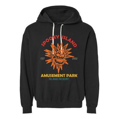 Spooky Island Est 2002 Amusement Park Island Resort Garment-Dyed Fleece Hoodie