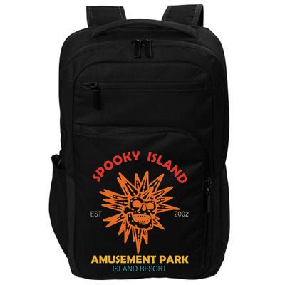 Spooky Island Est 2002 Amusement Park Island Resort Impact Tech Backpack