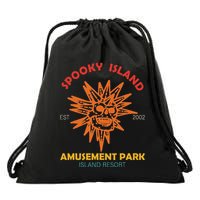 Spooky Island Est 2002 Amusement Park Island Resort Drawstring Bag