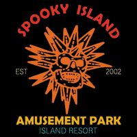Spooky Island Est 2002 Amusement Park Island Resort Drawstring Bag