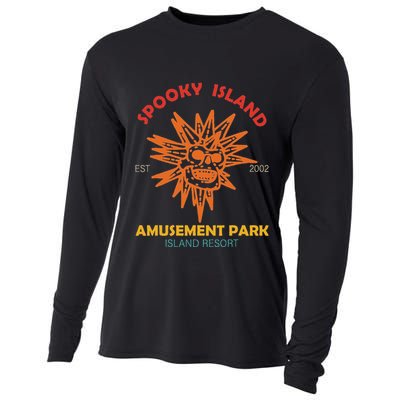 Spooky Island Est 2002 Amusement Park Island Resort Cooling Performance Long Sleeve Crew