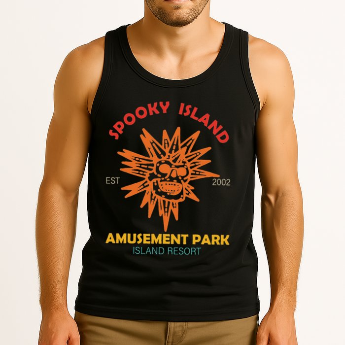 Spooky Island Est 2002 Amusement Park Island Resort Tank Top