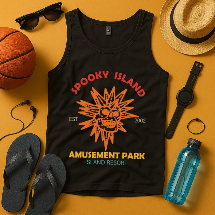 Spooky Island Est 2002 Amusement Park Island Resort Tank Top