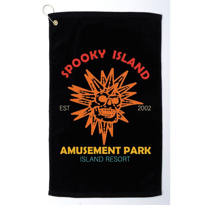 Spooky Island Est 2002 Amusement Park Island Resort Golf Towel