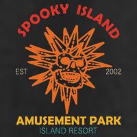 Spooky Island Est 2002 Amusement Park Island Resort Golf Towel