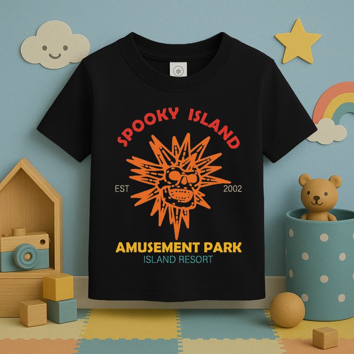Spooky Island Est 2002 Amusement Park Island Resort Toddler T-Shirt