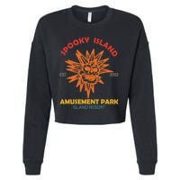 Spooky Island Est 2002 Amusement Park Island Resort Cropped Pullover Crew