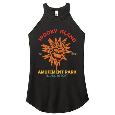 Spooky Island Est 2002 Amusement Park Island Resort Women's Perfect Tri Rocker Tank