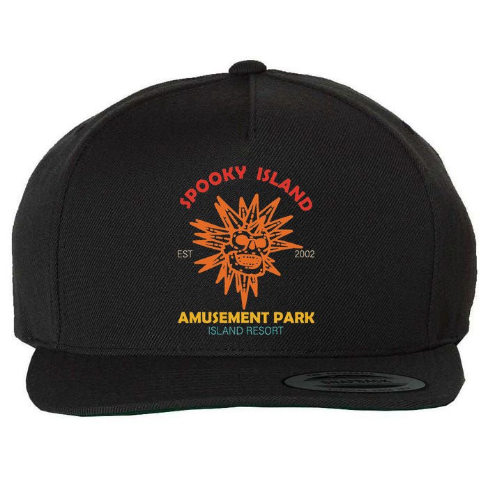 Spooky Island Est 2002 Amusement Park Island Resort Wool Snapback Cap