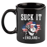 Suck It England Funny George Washington Funny 11oz C Handle Ceramic Mug