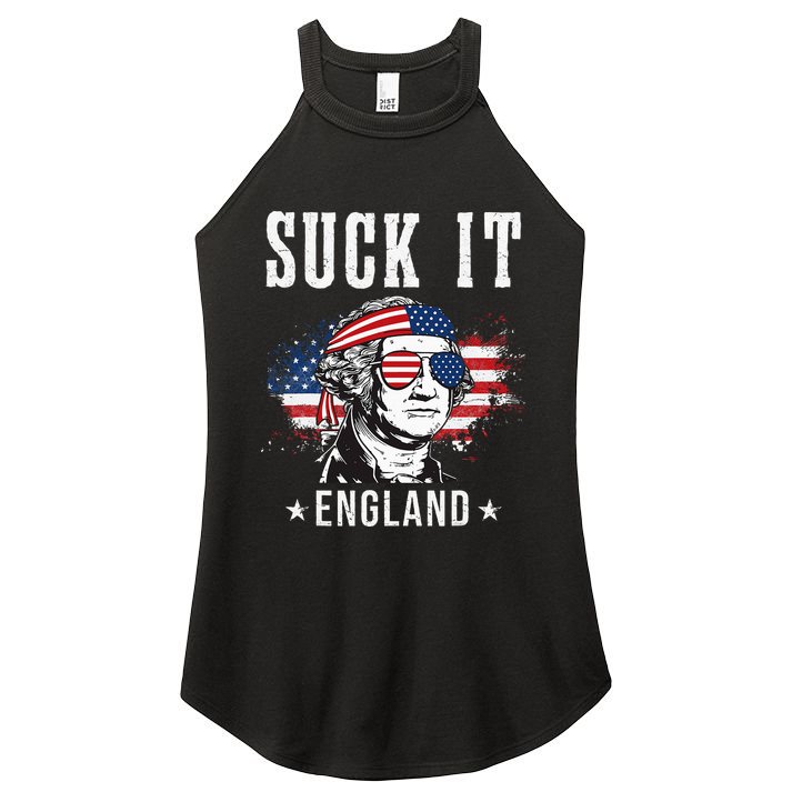 Suck It England Funny George Washington Funny Women's Perfect Tri Rocker Tank