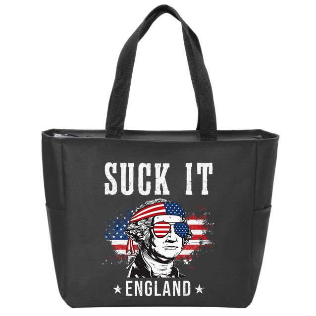 Suck It England Funny George Washington Funny Zip Tote Bag