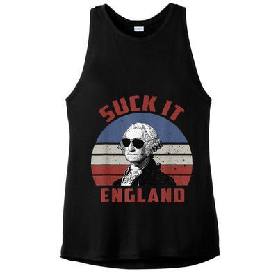 Suck It England Funny 4th of July Ladies PosiCharge Tri-Blend Wicking Tank