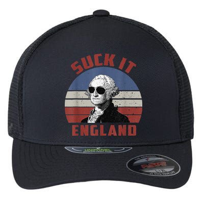 Suck It England Funny 4th of July Flexfit Unipanel Trucker Cap