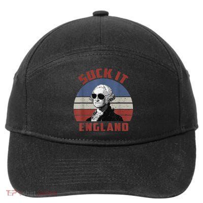 Suck It England Funny 4th of July 7-Panel Snapback Hat